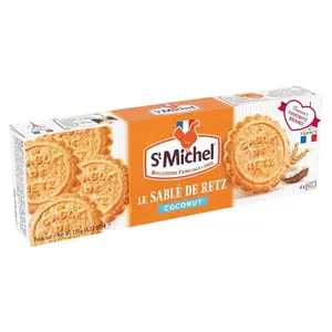 Bánh Quy Bơ Dừa, Le Sablé de Retz, Coconut, 20 Cái, 4.23 oz (120g) - ST MICHEL